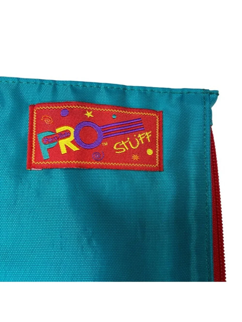 Vintage 90s Pen Tab Pro Stuff Pencil Pouch Colorblock Binder Case